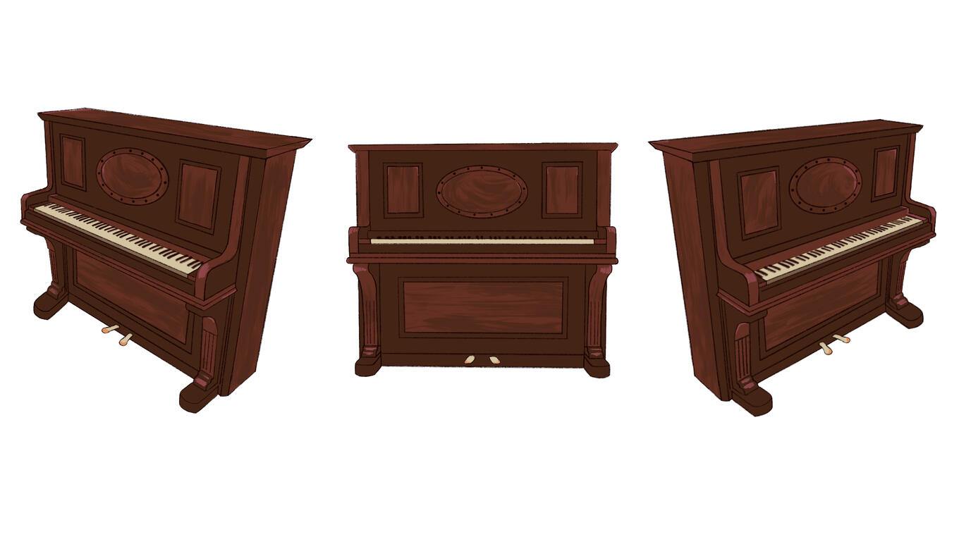 'Paws' Piano Prop (Digital)