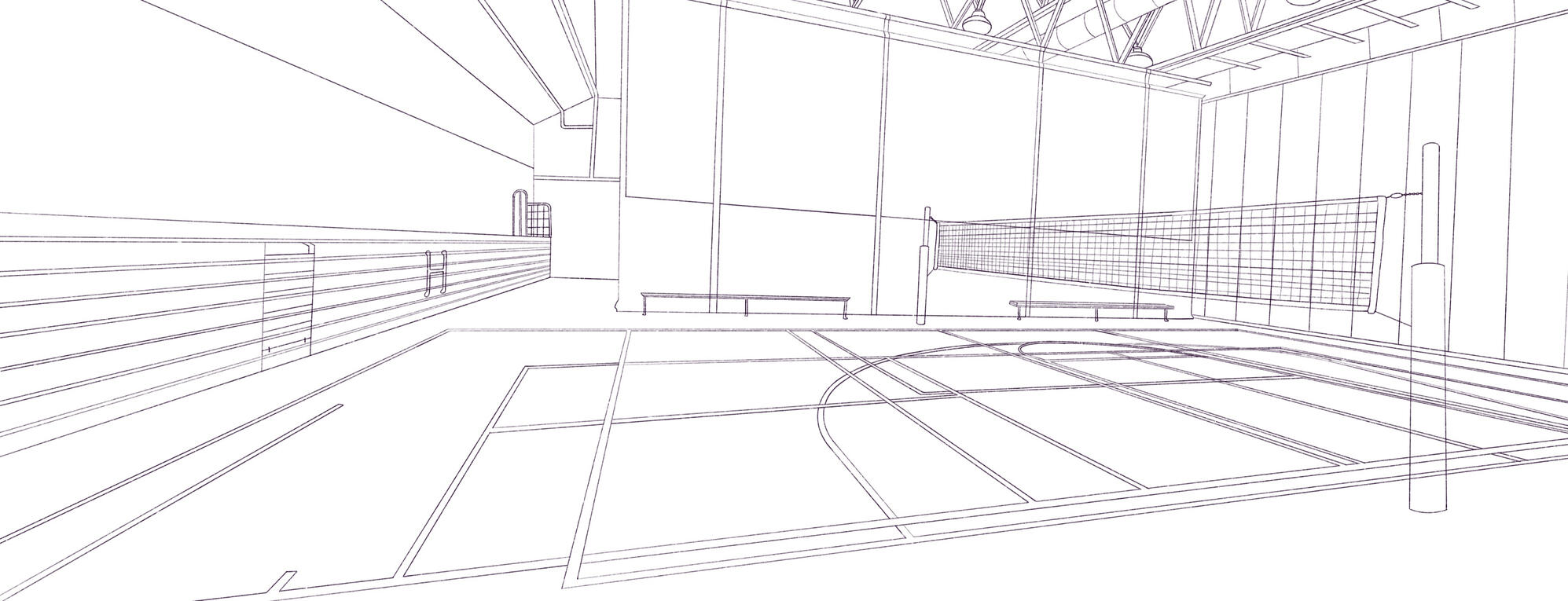 Volleyball Court Layout (Digital)